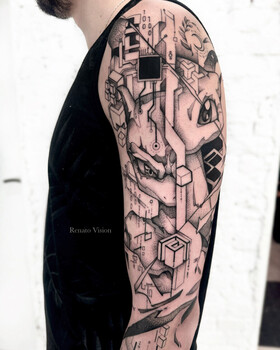 Geometría Sagrada: El arte del tatuaje de Renato Vision de São Paulo