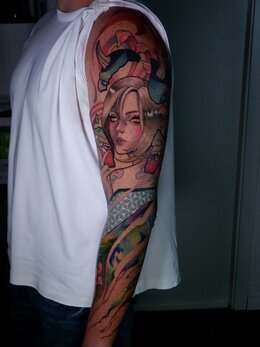 Neotraditional tattoo