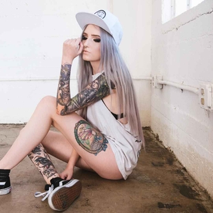 🔥 Fotos sensuales, portafolio de modelo  #6177 Modelo de tatuajes Kimberry Behets