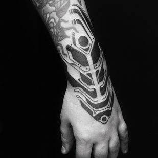 Femenino Negro Ornamental tatuaje en Palma #62816 | Tattoo Artist Maxim Desnev