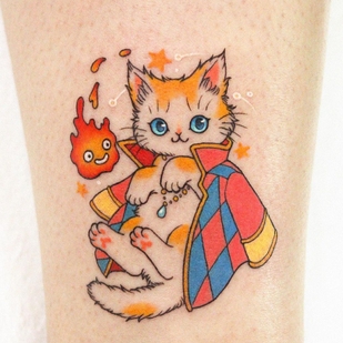 Femenino Color Ilustrativo tatuaje en Pierna #63402 | Tattoo Artist Yoon