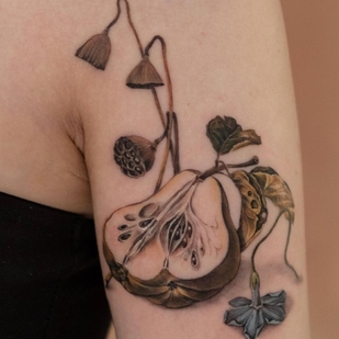 Femenino Color Ilustrativo tatuaje en Hombro #63543 | Tattoo Artist Noa Margalit