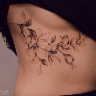 Femenino Negro Botánico tatuaje #35517 | Tattoo Artist Karolina Szymańska