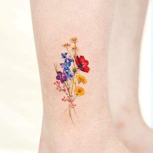 Femenino Color Miniatura tatuaje en Pierna #53432 | Tattoo Artist Tilda Tattoo