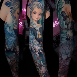Femenino Color Neo-tradicional tatuaje en Manga #65080 | Tattoo Artist Alena Lang