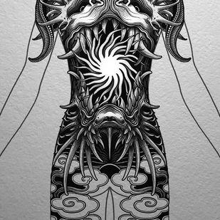 Neo-tradicional tatuaje en Espalda #65618 | Tattoo Artist ROMAN MIGURA