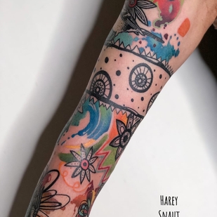 Femenino Color Acuarela tatuaje en Manga #53640 | Tattoo Artist Harey Snaut