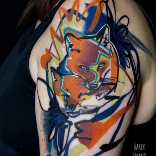 Femenino Color Acuarela tatuaje en Hombro #53653 | Tattoo Artist Harey Snaut