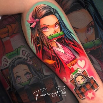 Artista del tatuaje Francianny Reis