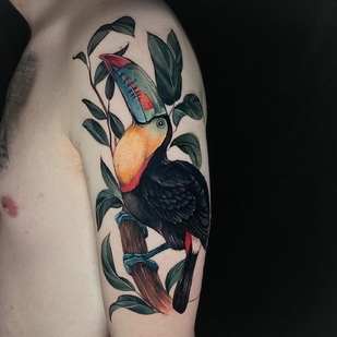 Femenino Color Botánico tatuaje en Hombro #54350 | Tattoo Artist Vanessa Core