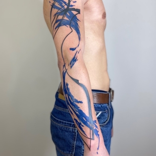 Masculino Color Abstracto tatuaje en Manga #68033 | Tattoo Artist Mary Nepostaeva