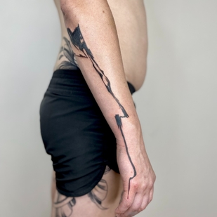 Masculino Color Abstracto tatuaje en Antebrazo #69015 | Tattoo Artist Mary Nepostaeva