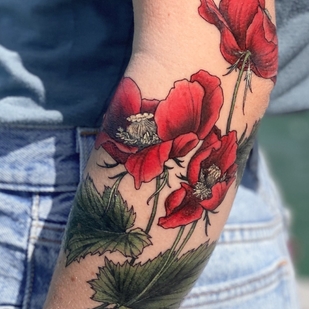 Femenino Color Botánico tatuaje en Manga #55282 | Tattoo Artist Olga Nekrasova