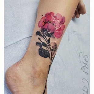 Femenino Color Acuarela tatuaje en Pierna #57817 | Tattoo Artist Kel Tait