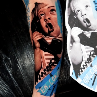 Masculino Negro y Gris Vanguardista tatuaje en Antebrazo #72484 | Tattoo Artist Bruno Perdiz