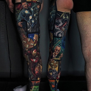 Masculino Color Realismo tatuaje en Pierna #42112 | Tattoo Artist Andrey Indigo