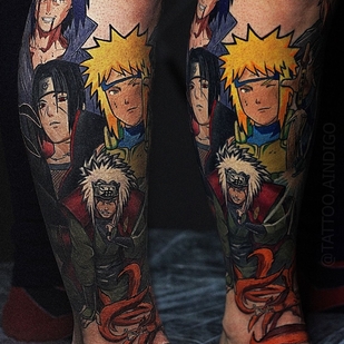 Masculino Color Anime tatuaje en Espinilla #42113 | Tattoo Artist Andrey Indigo
