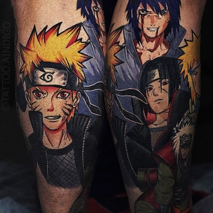 Masculino Color Anime tatuaje en Espinilla #42115 | Tattoo Artist Andrey Indigo