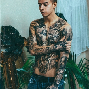 🔥 Fotos sensuales, portafolio de modelo  #25054 Modelo de tatuajes Jordan Feno