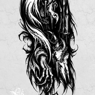 Masculino Negro Estilo del Autor tatuaje en Manga #73444 | Tattoo Artist Ellina Plat