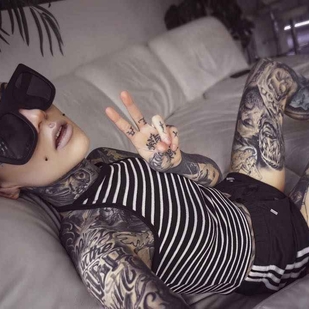 🔥 Fotos sensuales, portafolio de modelo  #13624 Modelo de tatuajes Monami Frost (Irena Straume)
