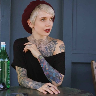 🔥 Fotos sensuales, portafolio de modelo  #15124 Modelo de tatuajes Sara X Mills