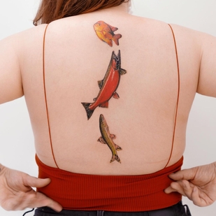 Femenino Color Miniatura tatuaje en Espalda #46276 | Tattoo Artist Dasol Kim