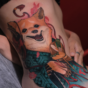 Femenino Color Japonés tatuaje en Lado #75863 | Tattoo Artist Anton Raym