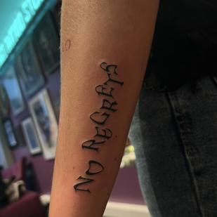 Lettering tatuaje #77149 | Tattoo Artist Claudia Fedorovici