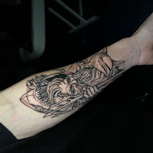 Masculino Negro Blackwork tatuaje en Antebrazo #78469 | Tattoo Artist Diego Conci