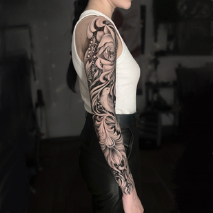 Femenino Negro Gráfico tatuaje en Manga #79203 | Tattoo Artist Anastasiya Sharm