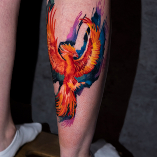 Femenino Color Realismo tatuaje en Espinilla #79556 | Tattoo Artist Sergey Proshkin