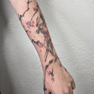 Masculino Color Abstracto tatuaje en Antebrazo #80234 | Tattoo Artist Mary Nepostaeva