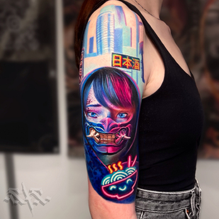 Femenino Color Realismo tatuaje en Hombro #80297 | Tattoo Artist Sergey Krivov