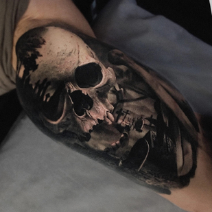 Masculino Negro Horror tatuaje en Hombro #81937 | Tattoo Artist Dislike