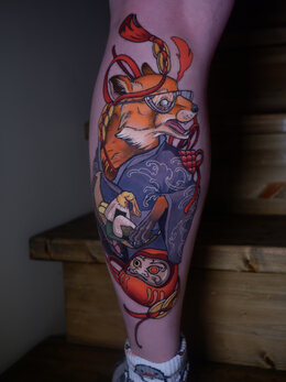Neotraditional tattoo