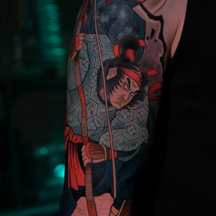 Masculino Color Neo-tradicional tatuaje en Hombro #82300 | Tattoo Artist Alena Lang