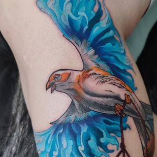 Femenino Color Estilo del Autor tatuaje en Pierna #82395 | Tattoo Artist Ksenya Bugimen