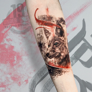 Masculino Color Trash Polka tatuaje en Antebrazo #82570 | Tattoo Artist Anton Kozlovskih