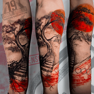 Masculino Color Trash Polka tatuaje en Antebrazo #82569 | Tattoo Artist Anton Kozlovskih