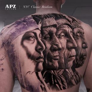 Masculino Negro y Gris Realismo tatuaje en Espalda #86004 | Tattoo Artist Apz Tattoo