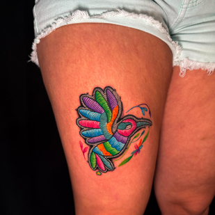 Femenino  Parche tatuaje en Muslo #89992 | Tattoo Artist Diego Conci