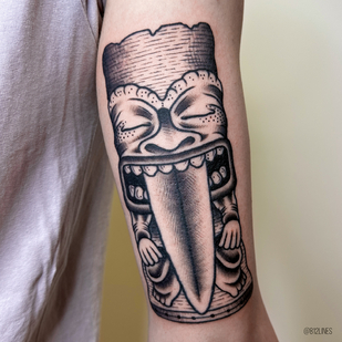 Masculino Negro New School tatuaje en Hombro #85119 | Tattoo Artist Dmitrii Ostanin