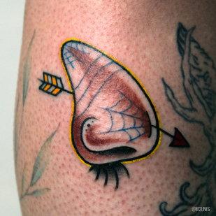 Femenino Color Old School tatuaje en Espinilla #85124 | Tattoo Artist Dmitrii Ostanin