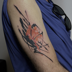 Masculino Color Abstracto tatuaje en Hombro #85514 | Tattoo Artist Mary Nepostaeva