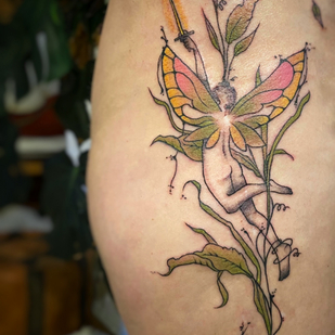 Femenino Color Ilustrativo tatuaje en Muslo #85735 | Tattoo Artist May