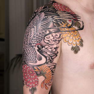 Masculino Color Japonés tatuaje en Hombro #85908 | Tattoo Artist Valera Pashkov