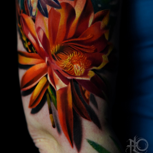 Femenino Color Realismo tatuaje en Hombro #86208 | Tattoo Artist Anastasiya Yusupova CAT_KABUKI