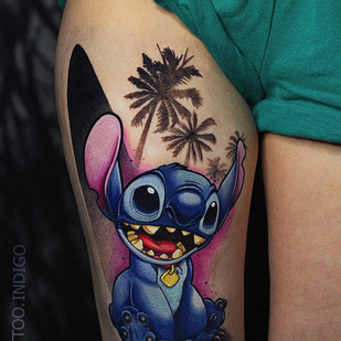 Femenino Color Estilo del Autor tatuaje en Muslo #84250 | Tattoo Artist Andrey Indigo