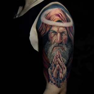 Masculino Color Realismo tatuaje en Hombro #84252 | Tattoo Artist Andrey Indigo